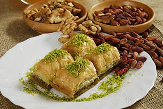 Baklava - turkish dessert -baklawa