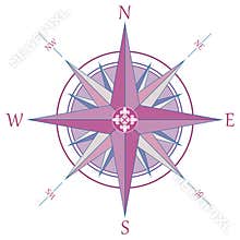 Vintage wind rose compass