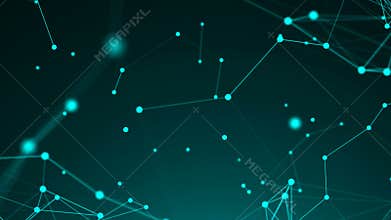 Abstract background, geometry surfaces, lines, digits and points. Abstract grid