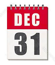 31st december calendar page icon. Happy New Year !