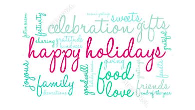 Happy Holidays word cloud