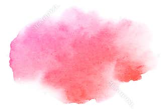 Abstract hand drawn watercolor pink brush stroke