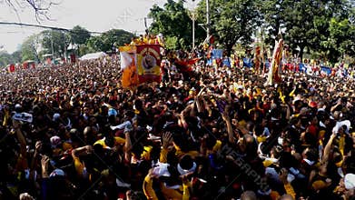 Catholic devotees swarm during Procession of Black Nazarene