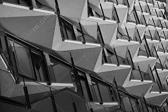 Balcony symmetrie of Middelkerke, Belgium