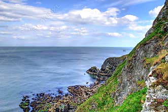 Scenic Ireland cliffs in Howth