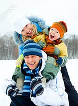 Happy family outdoor