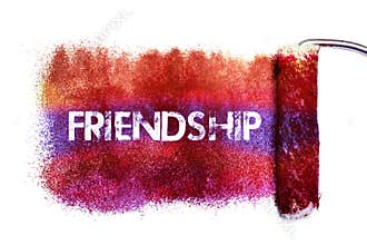 The friendship word painting