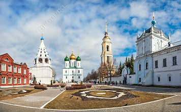 Kremlin square with belfries and temples