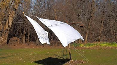 Laundry drying in the breeze