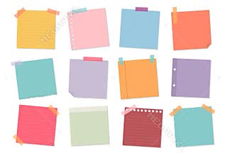 Collection of sticky note illustrations