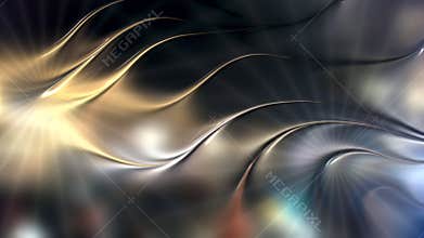 Abstract metallic 3d wave background