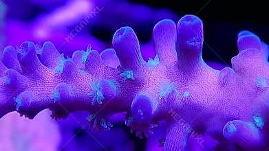 Pan of acropora coral branch polyp
