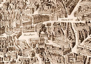 Ancient Madrid city map