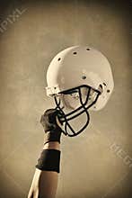 Football Helmet Sepia toned