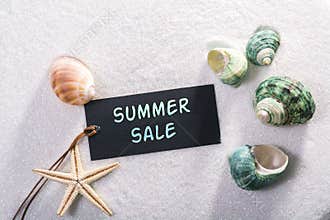 Label with summer sale