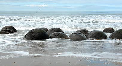 Moeraki boulders, Otago, New Zealand