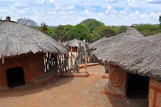 Traditional african village,South Africa