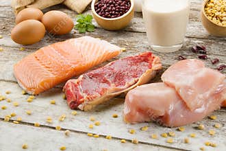 Healthy meals, culinary and protein food concept