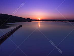 Sunset over the Arkansas River
