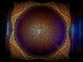 Doomed ceiling in the Alcazar Palace Seville Spain