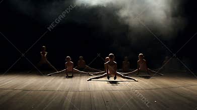 Young children dancing ballet. Ballet.