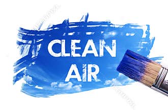 Painting clean air word