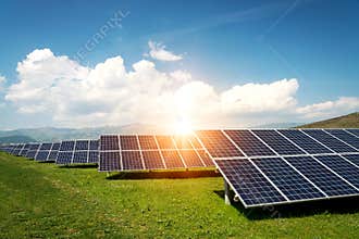 Solar panel, photovoltaic, alternative electricity source - concept of sustainable resources