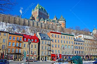 Historic Chateau Frontenac in Quebec City, QC, Canada