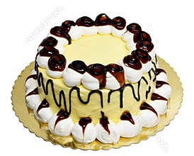 Caramel cake with cream