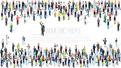 Isometric People crowd.