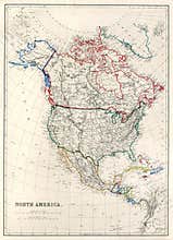 19th Century Map of North America