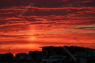 Sunset at Oshkosh EAA AirVenture