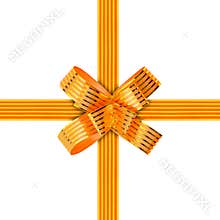 Gold bow and ribbon