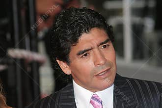 Argentinean football legend Diego Maradona