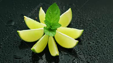Composed slices of lime