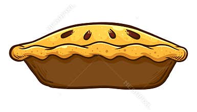 Hand Drawn Traditional Apple pie