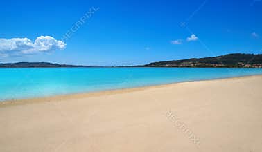 La Toja island Toxa beach of Pontevedra Galicia