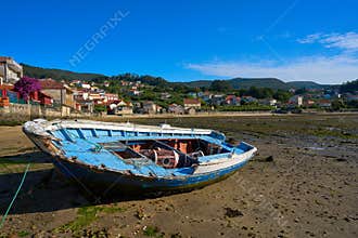 Combarro fishing boat tackle in Pontevedra