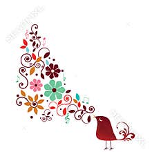 Whimisical bird singing