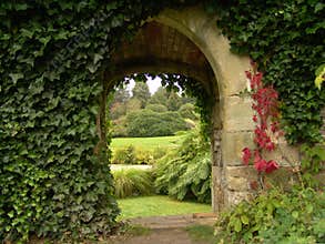 Old archway in garden