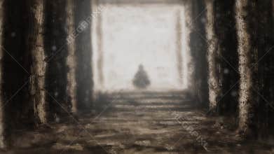 Ancient unknown temple of destiny.