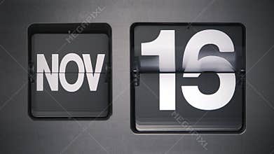 Calendar showing November.