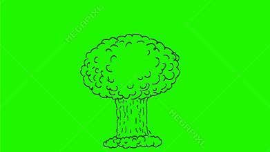 Atomic Bomb Exploding Drawing 2D Animation