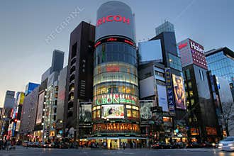Ginza Yon-chome crossing, Tokyo, Japan