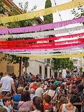 Popular neighbours street festival la Garriga town