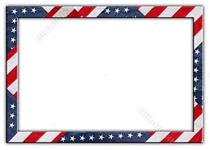 USA flag frame