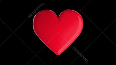 Heart Beating Seamless Loop with Luma Matte 4K can be used for Valentines or Mothers Day