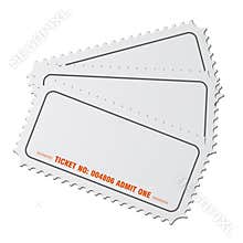 Blank tickets vector