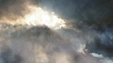 Flying over the storm clouds