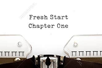 Fresh Start Chapter One Typewriter Concept
